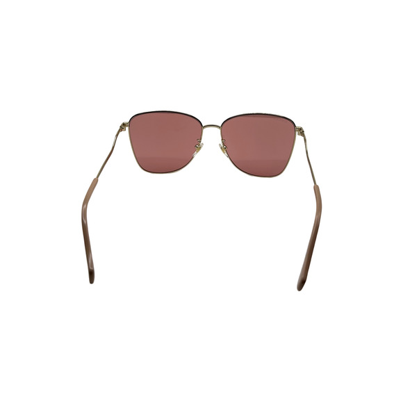 Gucci Designer Square Aviator Sunglasses Gold Frame Soft Pink Lens GG0970s main image 5